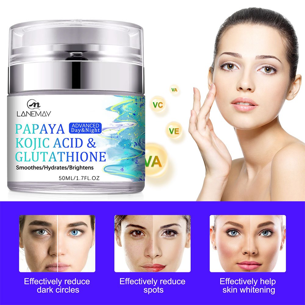 OEM Papaya Kojic Acid Glutathione Cream Brightening Firming Moisturizing Anti-Wrinkle Repair Skin Anti-Acne Face Cream