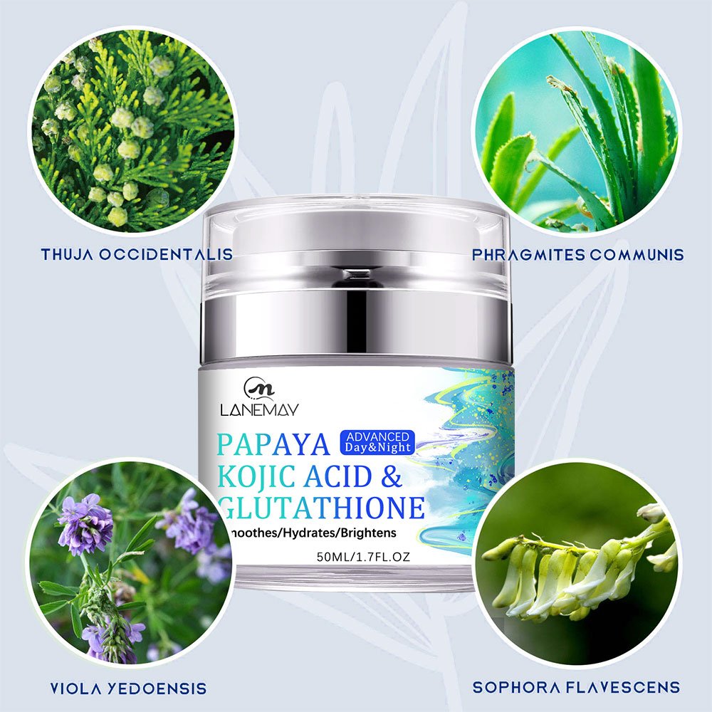 OEM Papaya Kojic Acid Glutathione Cream Brightening Firming Moisturizing Anti-Wrinkle Repair Skin Anti-Acne Face Cream