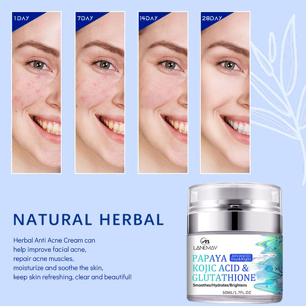 OEM Papaya Kojic Acid Glutathione Cream Brightening Firming Moisturizing Anti-Wrinkle Repair Skin Anti-Acne Face Cream