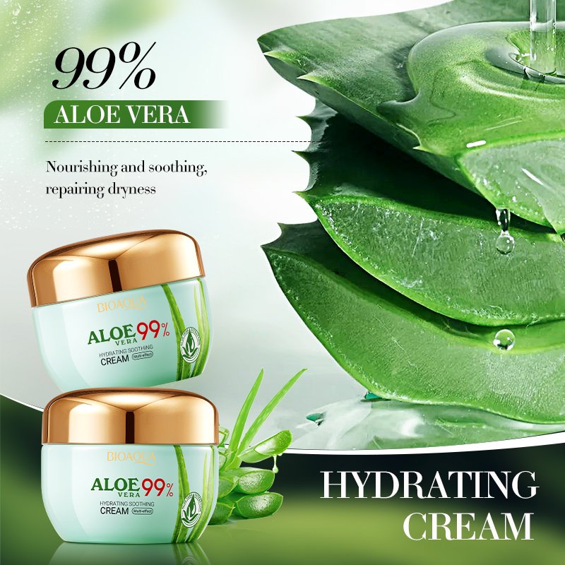 OEM ODM Private Label Beauty Products BIOAQUA Aloe Vera Hydrating Soothing Facial Cream Moisturizing Repairing Face Skin