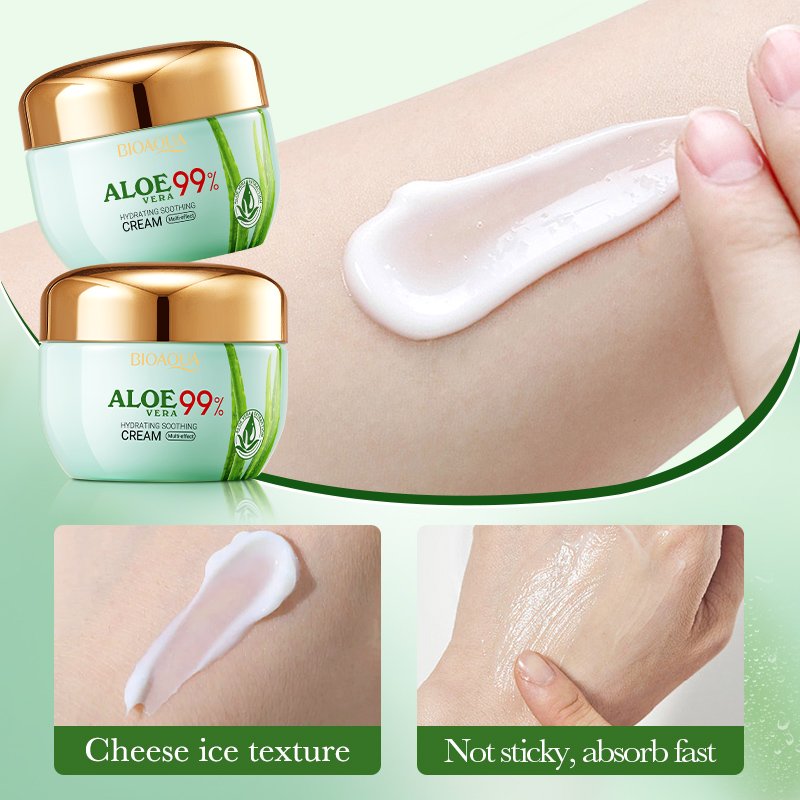 OEM ODM Private Label Beauty Products BIOAQUA Aloe Vera Hydrating Soothing Facial Cream Moisturizing Repairing Face Skin