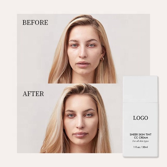 Factory Best Quality 30g Face Base Transparent Skin Tint Foundation Reduce Redness Lock Hydration CC Cream