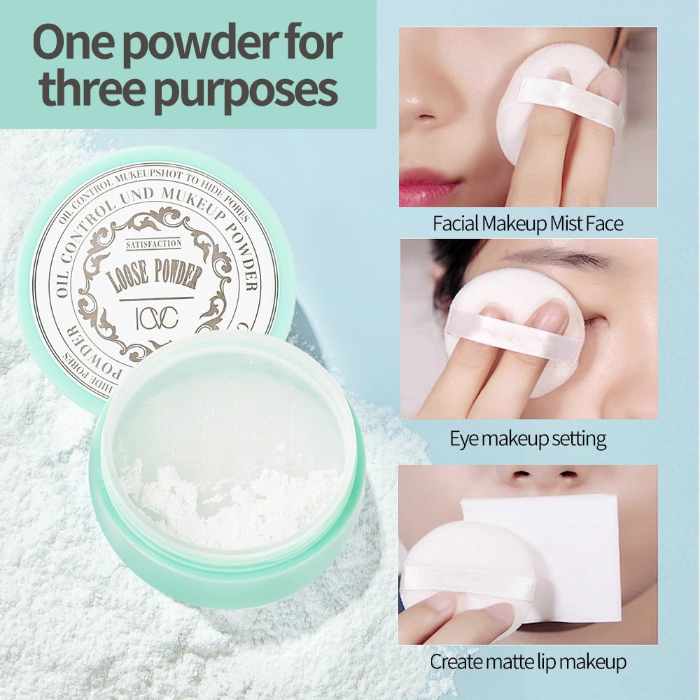 Slight Natural Nude Loose Powder Makeup Face Powder Oil Control Matte Finishing Makeup Loose Setting Powder for All Skin Types