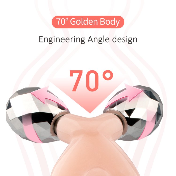 Facial Massager Face Eye Cream Roller Skin Beauty Lifting Firming Guasha Pink Roller Gua Sha