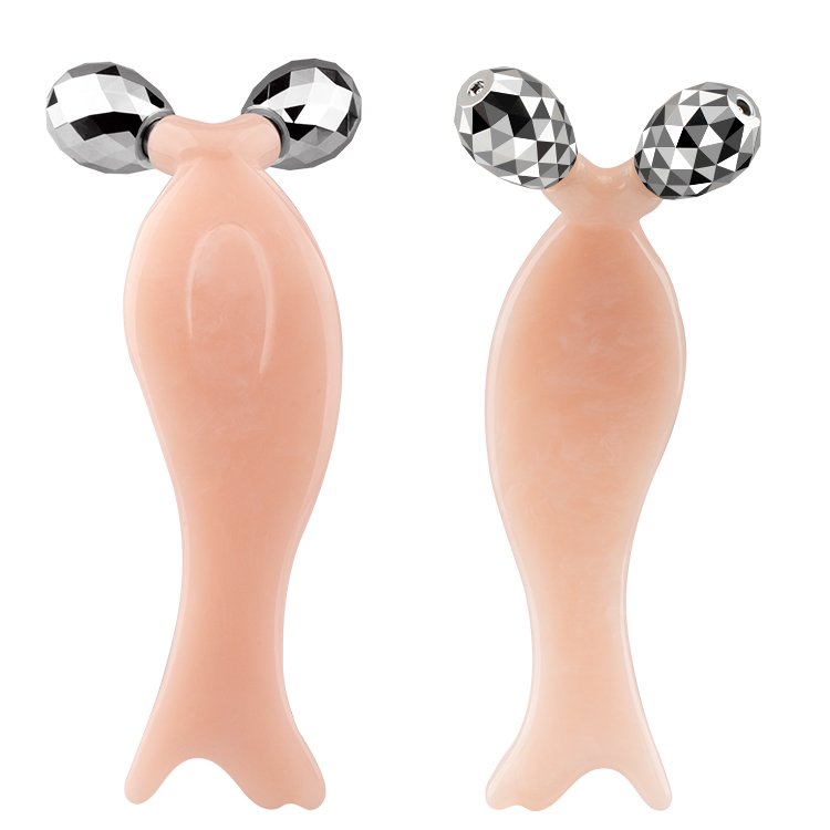 Facial Massager Face Eye Cream Roller Skin Beauty Lifting Firming Guasha Pink Roller Gua Sha