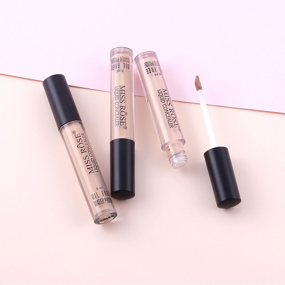 MISS ROSE Makeup Concealer Liquid Coverage Eye Dark Circles 24Hour Moisturizing No Trace Waterproof Long Lasting Face Concealer