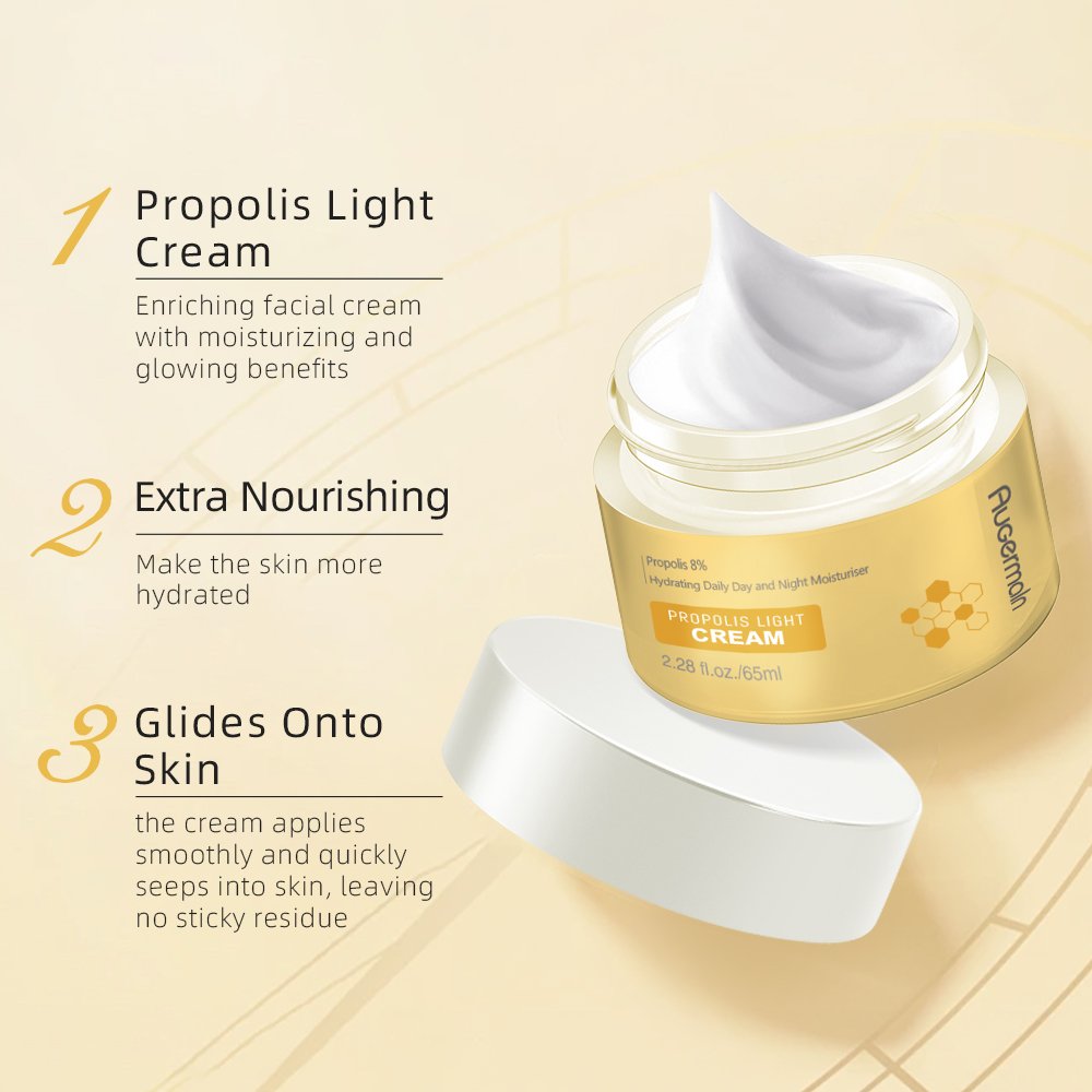 Customize Korean Skin Care Best Brightening Propolis Cream Hydrating Day Night Moisturizer Light Face Cream for Glowing Skin