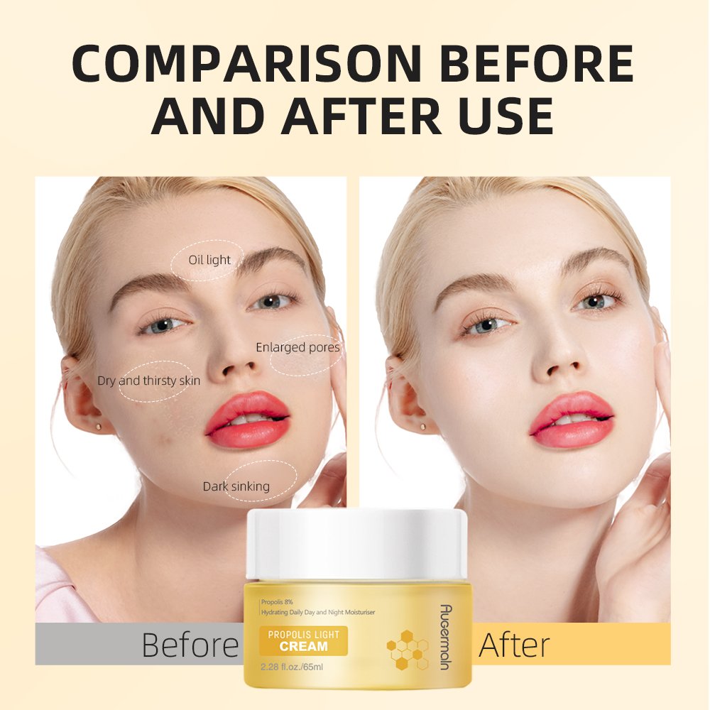 Customize Korean Skin Care Best Brightening Propolis Cream Hydrating Day Night Moisturizer Light Face Cream for Glowing Skin