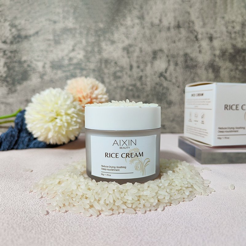 Korea Private Label 50g Rice Cream Moisturiser Lightweight And Non-greasy Vegan Face Cream Rice Face Cream