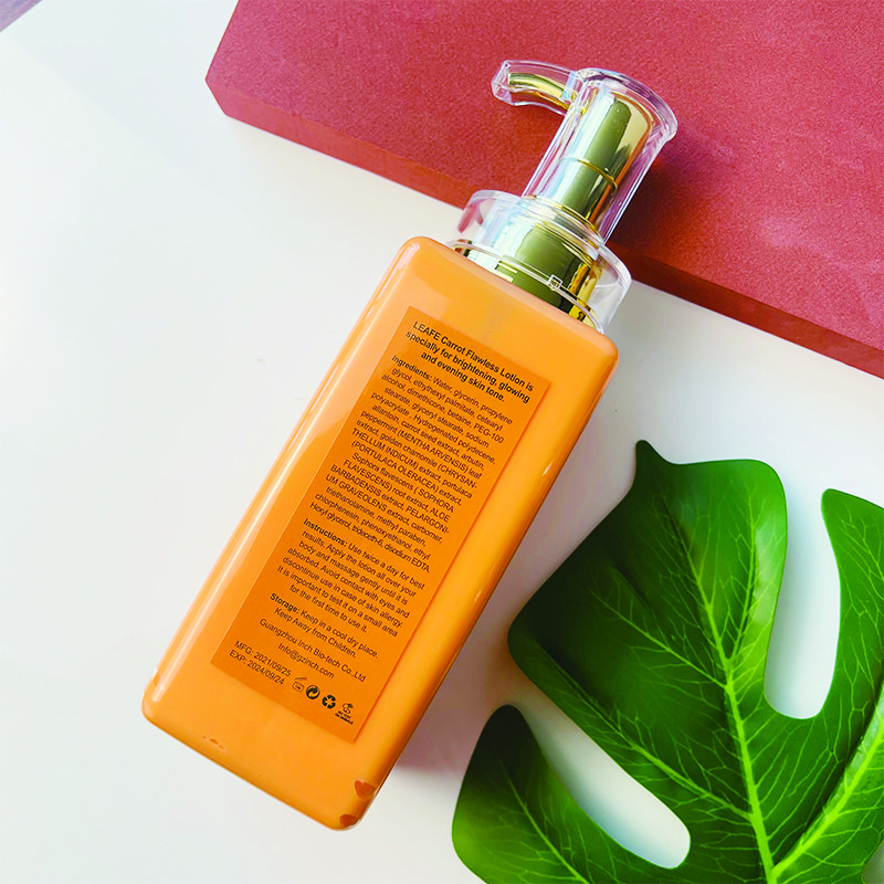 NEW Hotsale Private logo Skin Brightening Milk Carrot Body Lotion Flawless Skin Care Cream