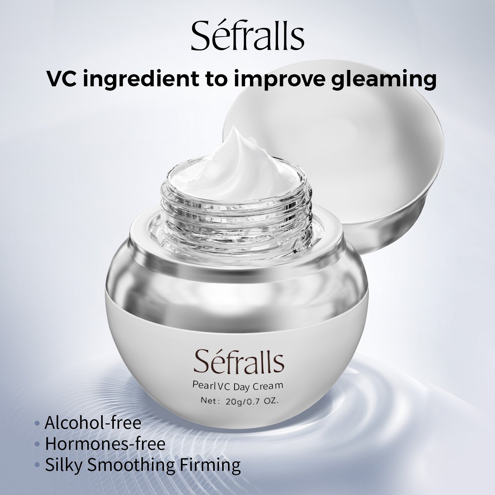 Private Label Custom Pearl VC Day Cream Skin Softening Smoothing Moisturizing Tightening VC Face Cream Nourishing Skin Care