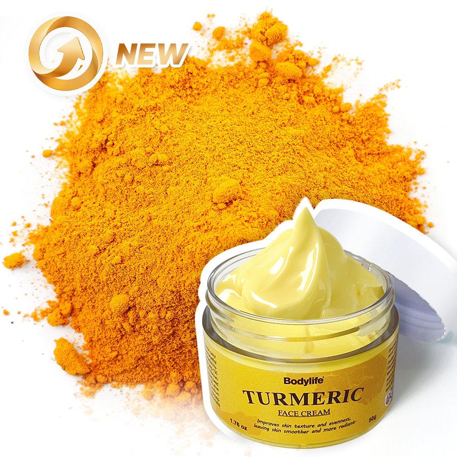 Organic Turmeric Face Cream Anti-Acne Strong Whitening & Brightening Effects Private Label Day Cream Wholesale