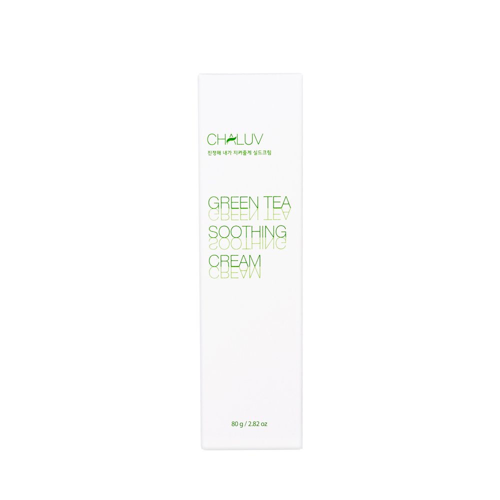 Chaluv Cream Aloe vera Korean Skincare Face Green Tea Soothing Cream Moisturizing and Nourishing Natural Coconut Oil
