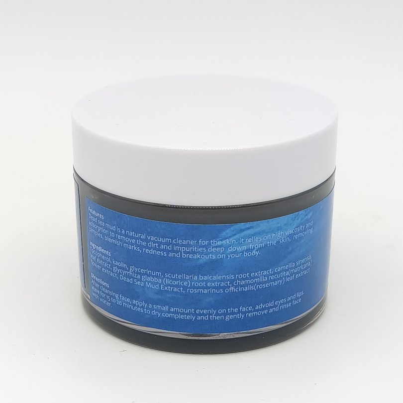 OEM logo private label skincare natural clay facial face skin care volcanic magnetic black dead sea mud mask