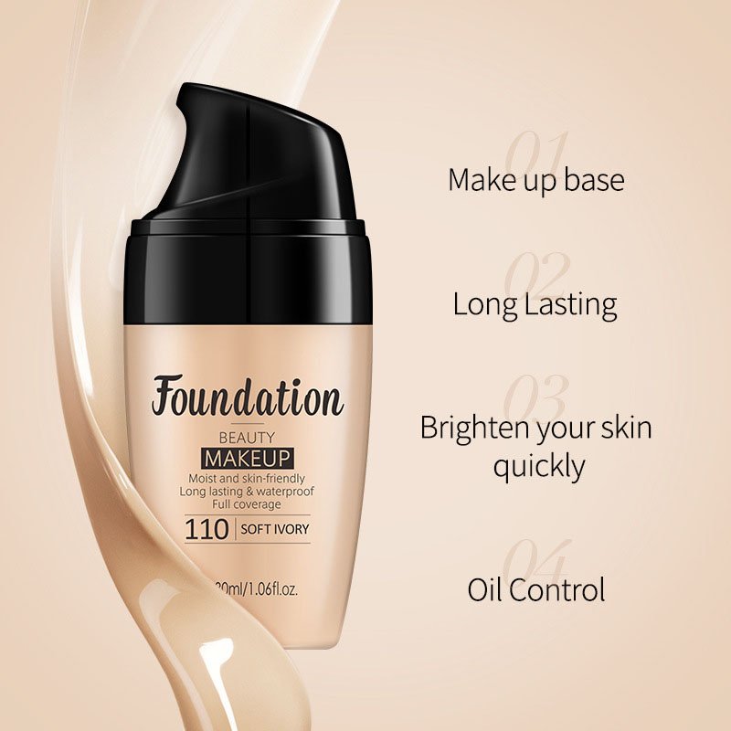OEM Custom Natural Makeup Liquid Foundation Oil Control BB Cream Long Lasting Brightening Beauty Makeup Whitening Face Cream