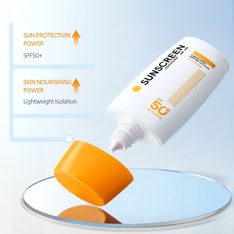Private Label SPF 50 + Sunscreen 48g Wholesale Customized Uv Protection Face Body Refreshing Moisturizing Sun Cream & Lotion