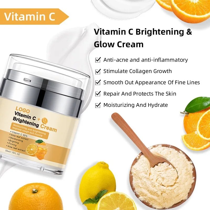 Face Cream Anti Aging Vitamin C Facial Dark Spot Remover Lightening Whitening Brightening Turmeric Moisturizer Cream