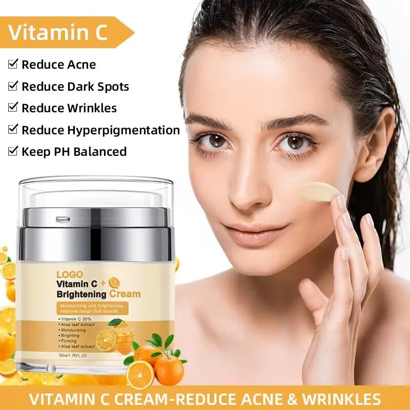 Face Cream Anti Aging Vitamin C Facial Dark Spot Remover Lightening Whitening Brightening Turmeric Moisturizer Cream