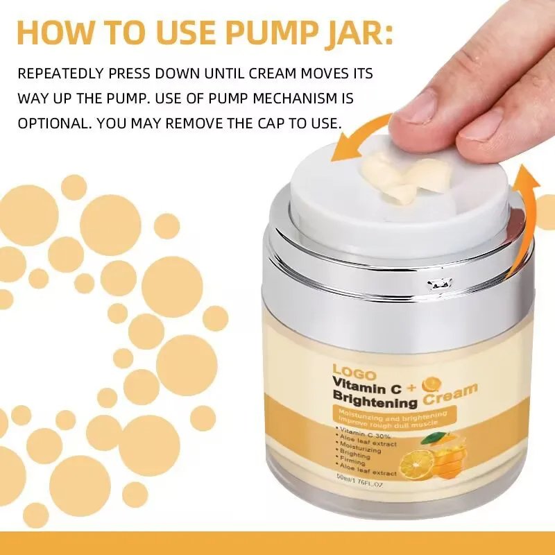 Face Cream Anti Aging Vitamin C Facial Dark Spot Remover Lightening Whitening Brightening Turmeric Moisturizer Cream