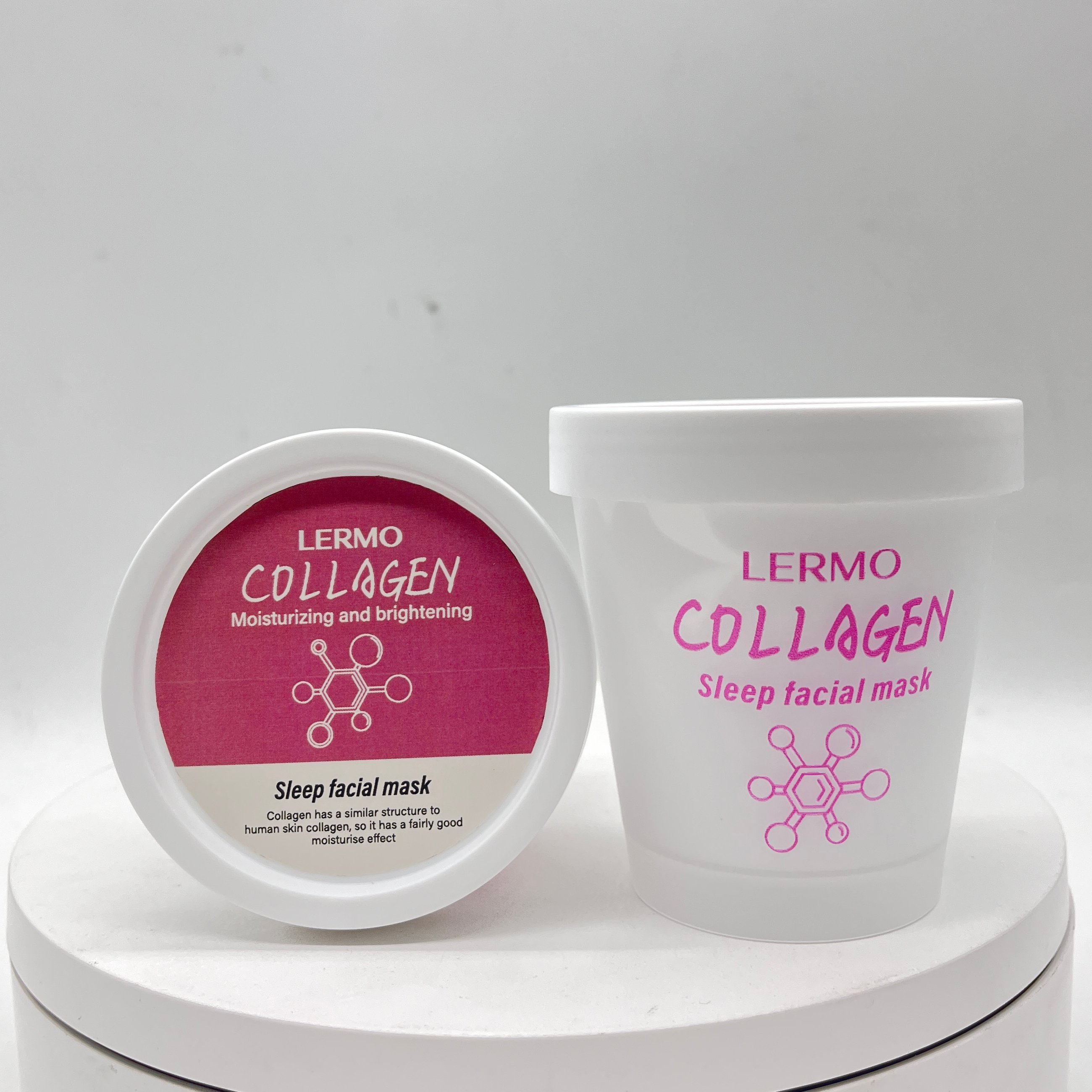 LERMO small moq Vegan Skin Moisturizer Moon Collagen Sleeping cream Sleep M a sk Anti-wrinkle Pore Purifying Clarity Face Cream