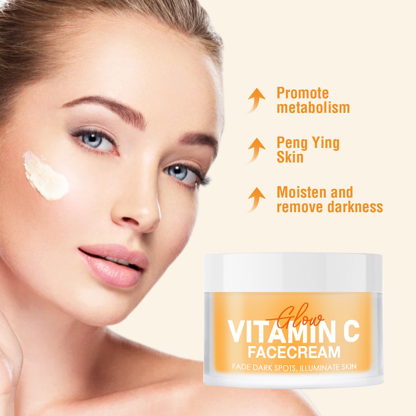 OEM Hot selling Private label organic anti aging Moisturizing Dark Spot Remover whitening Vitamin C face cream