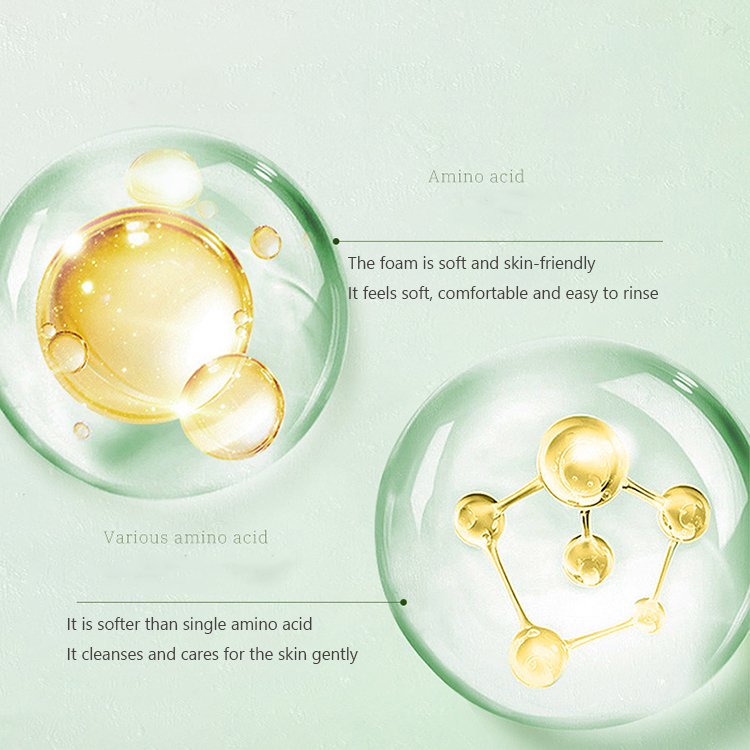 Private Label Amino Acid Face Cleanser Natural Exfoliating Deep Cleansing Two in One Oil Control Foaming Face Wash