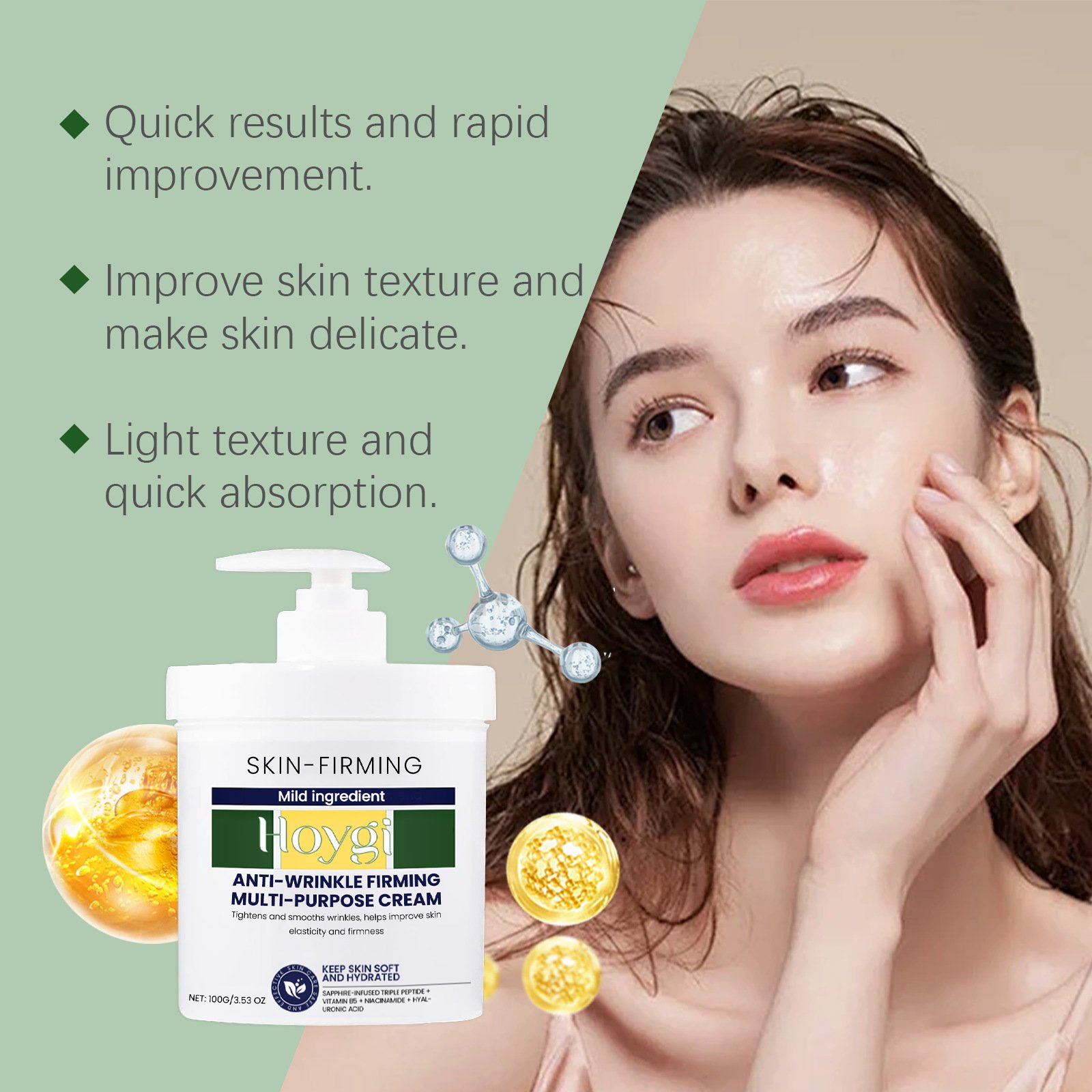 Organic Anti-marks Cream Moisturizing White Gold Cream Day Adults Female Skin Lightening Cream Skin Moisturizer 3 Years
