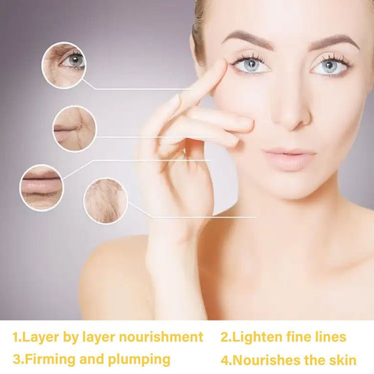 Instant Wrinkles Removal Face Cream Hyaluronic Acid Skin Care Firming Anti Aging Fade Fine Lines 24K Gold Face cream