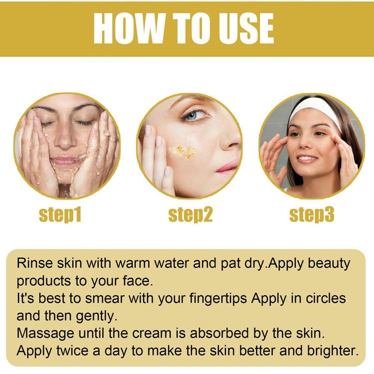 Instant Wrinkles Removal Face Cream Hyaluronic Acid Skin Care Firming Anti Aging Fade Fine Lines 24K Gold Face cream