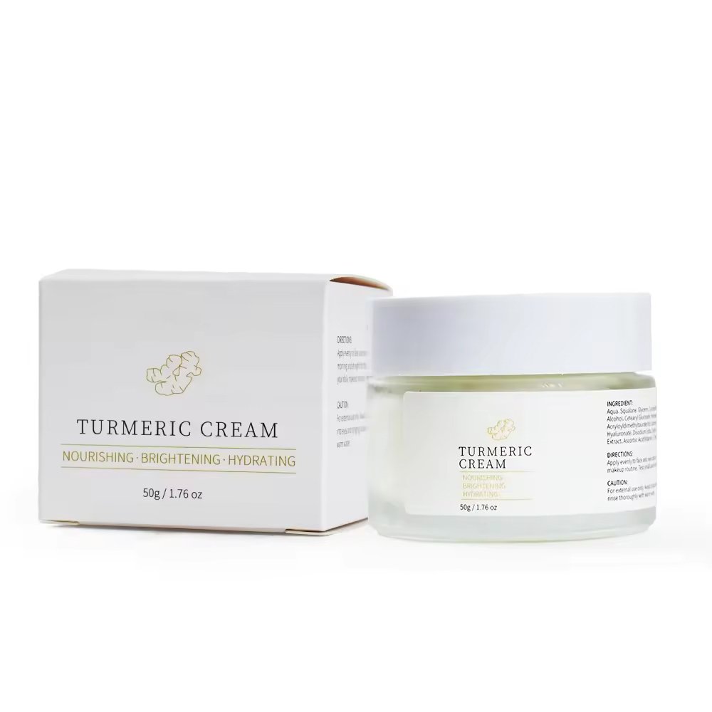 OEM ODM Private Label Organic Turmeric Nourishing Skin Whitening Lighten Dark Spot Tumeric Face Cream