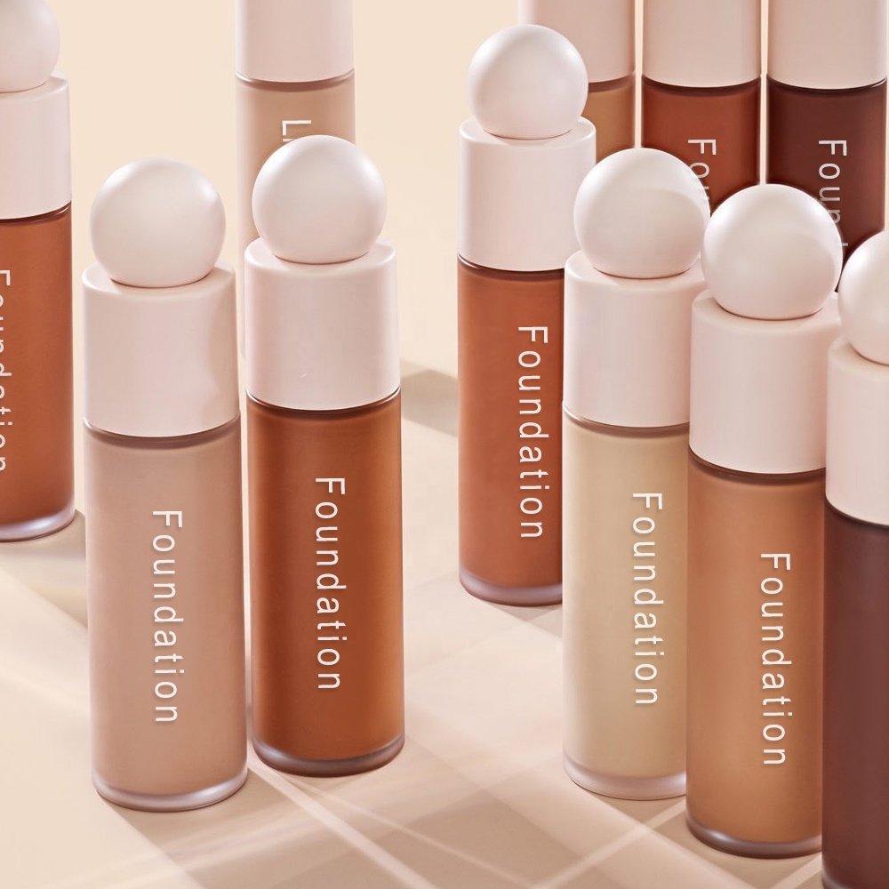New 30ml Face Make Up Full Coverage Foundation for Black Women Private Label 24hrs Long Lasting Waterproof Liquid Foundation
