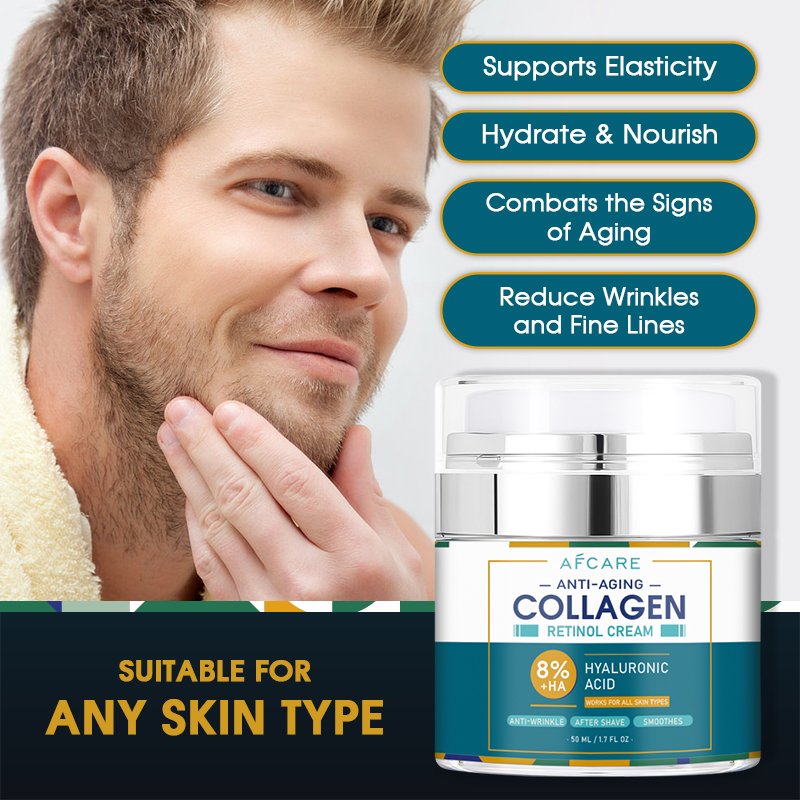 Cosmetic Face Cream Luxury Bottles 50 g Moisturizing & Nourishing and Retinol &Hyaluronic acid Skin Whitening Face Cream for Men