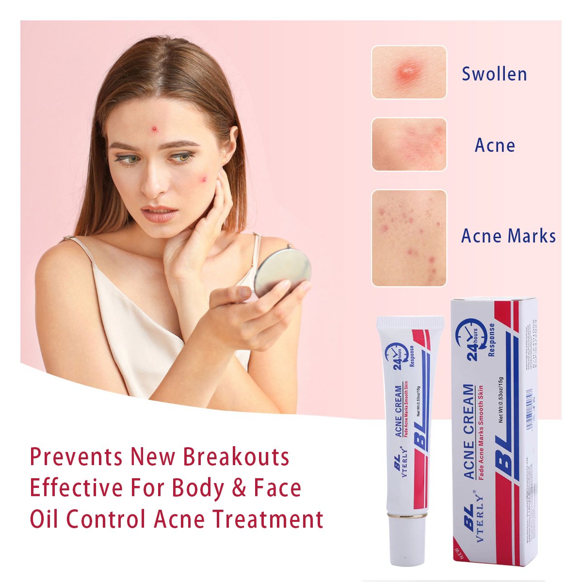 24 hours Effective Repair Acne Scar Pimples Removal Spot Treatment Fade Marks Tea Tree Oil Skin Care Acne Cream