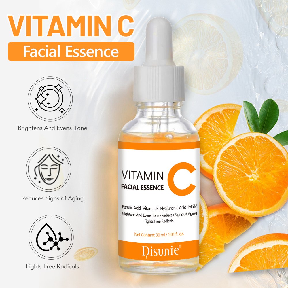 Disunie Vitamin C Brightening Face Serum With Hyaluronic Acid Whitening Serum For Skin Lightening Antiaging Products For women