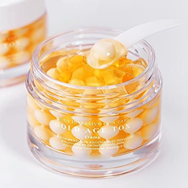 Anti Aging Capsule Cream with Golden Silkworm Extract Smooth Moisturizing Face Skin Face Cream Moisturizer