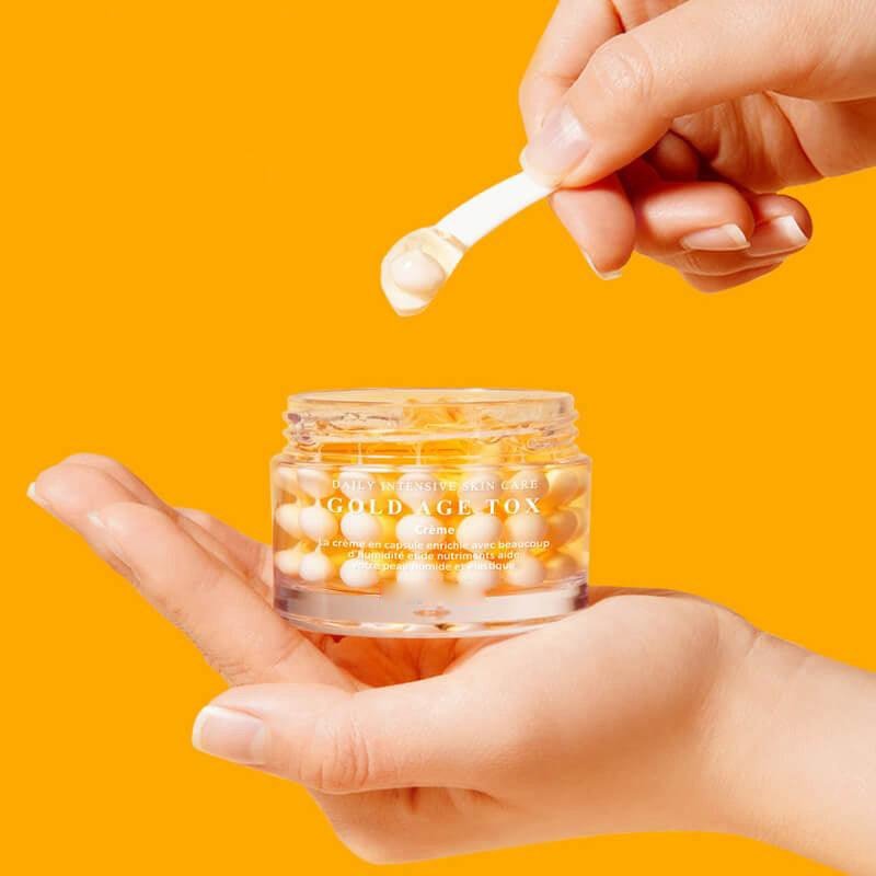 Anti Aging Capsule Cream with Golden Silkworm Extract Smooth Moisturizing Face Skin Face Cream Moisturizer