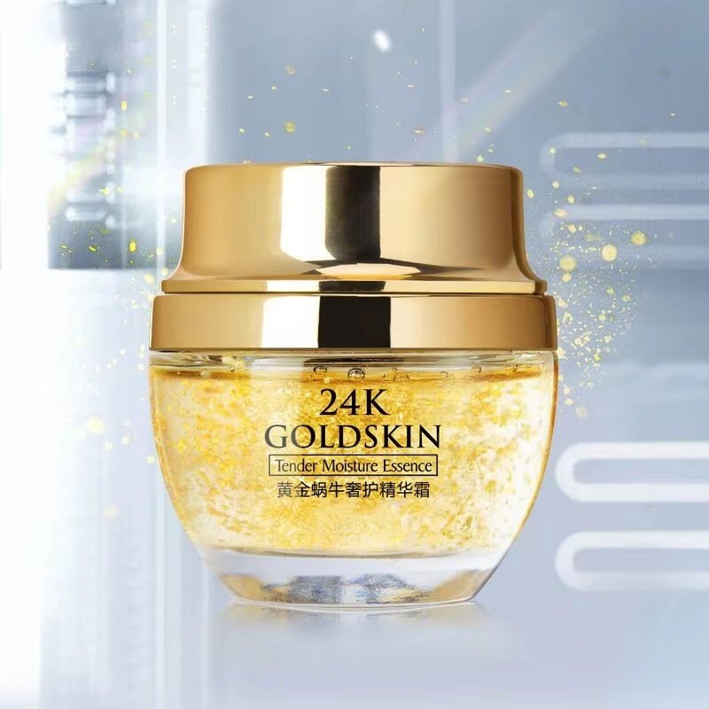 24K Gold Snail Face Cream For Dry Skin Care Anti Wrinkle Brightening Collagen Anti-Aging Whitening Moisturizing Creams