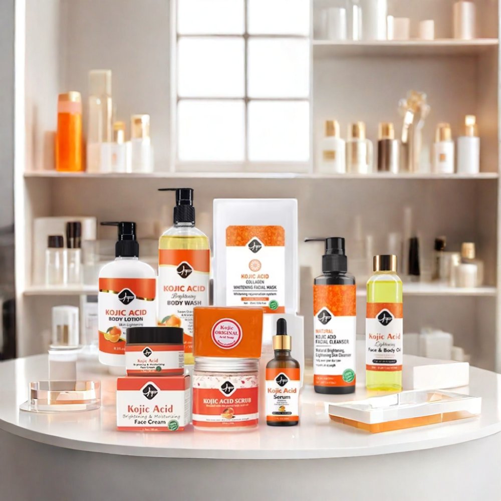 BEST Selling KOJIC AICD set Private Label WhItening Moisturizer anti-aging Remove Dark Spot Natural Kojic Acid Soap Kojic Set