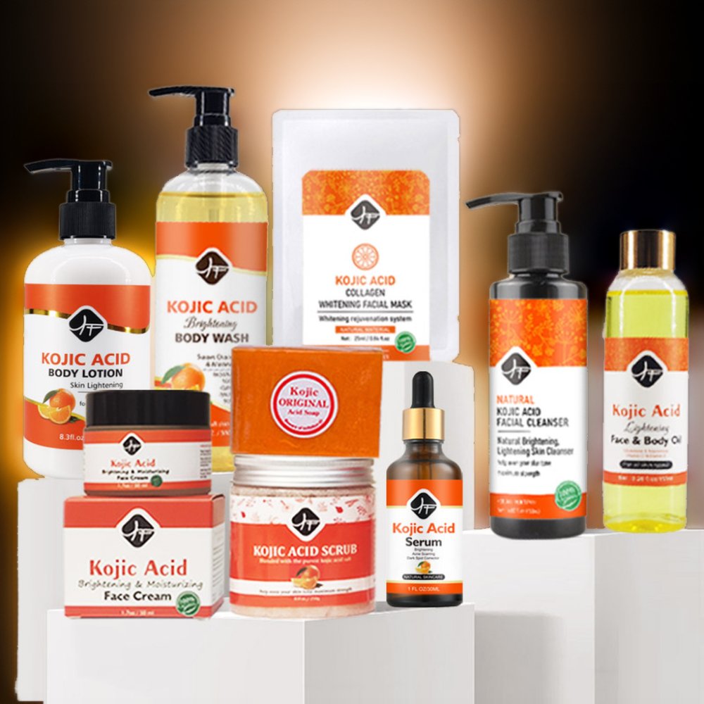 BEST Selling KOJIC AICD set Private Label WhItening Moisturizer anti-aging Remove Dark Spot Natural Kojic Acid Soap Kojic Set