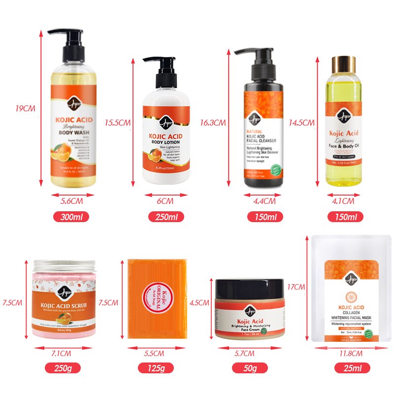 BEST Selling KOJIC AICD set Private Label WhItening Moisturizer anti-aging Remove Dark Spot Natural Kojic Acid Soap Kojic Set