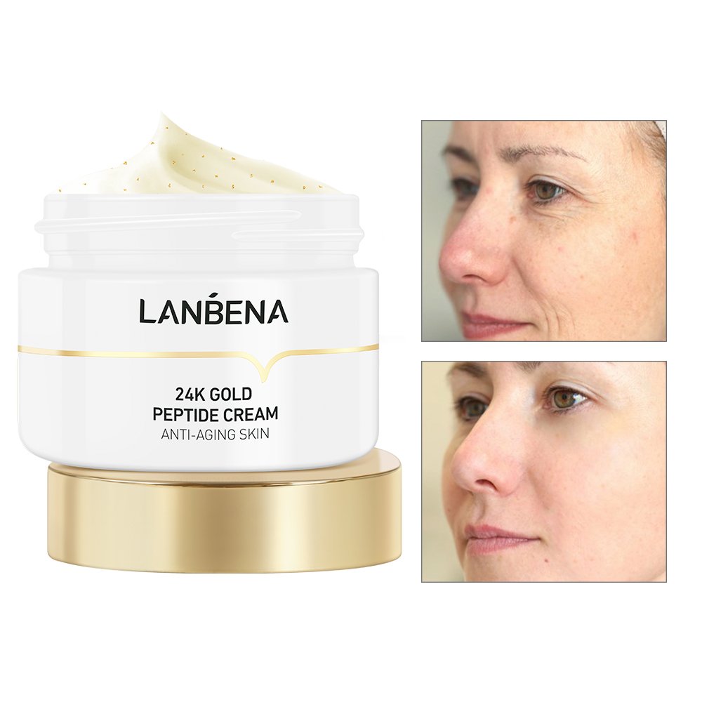 OEM LANBENA Wholesale 24k Gold Peptide Anti Aging Face Cream Skin Care Moisturizer Cream