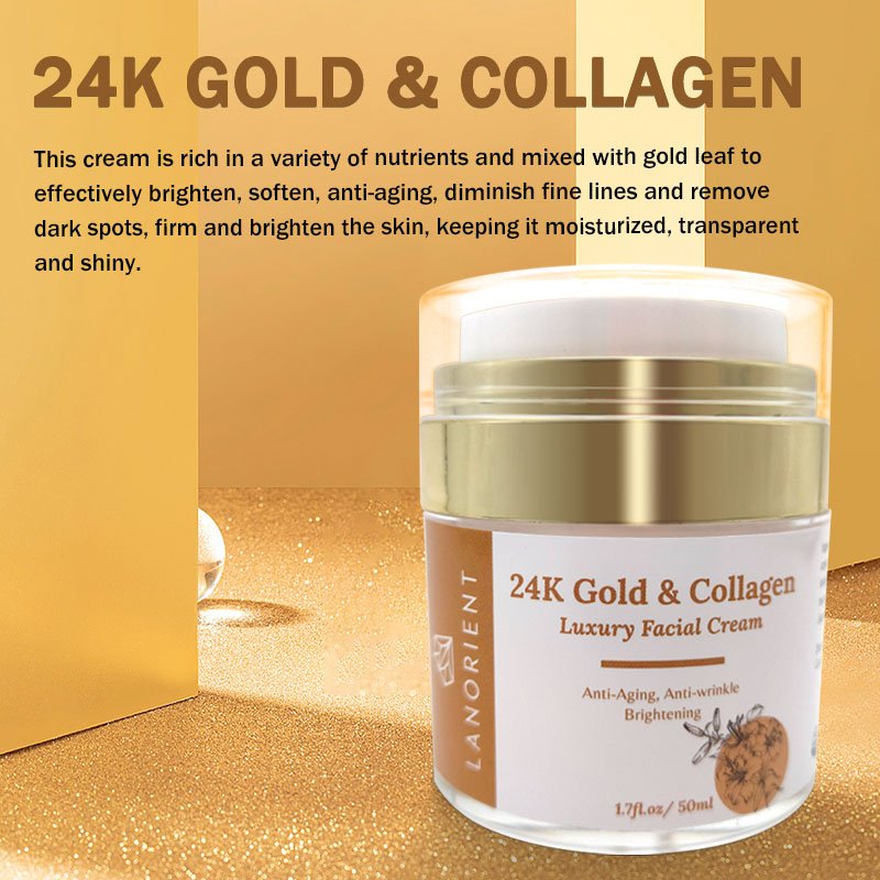 Private Label 24k Gold Whiting Moisturizer Anti Aging Cream For Face Black Spot Remover Moisturizer Face Cream