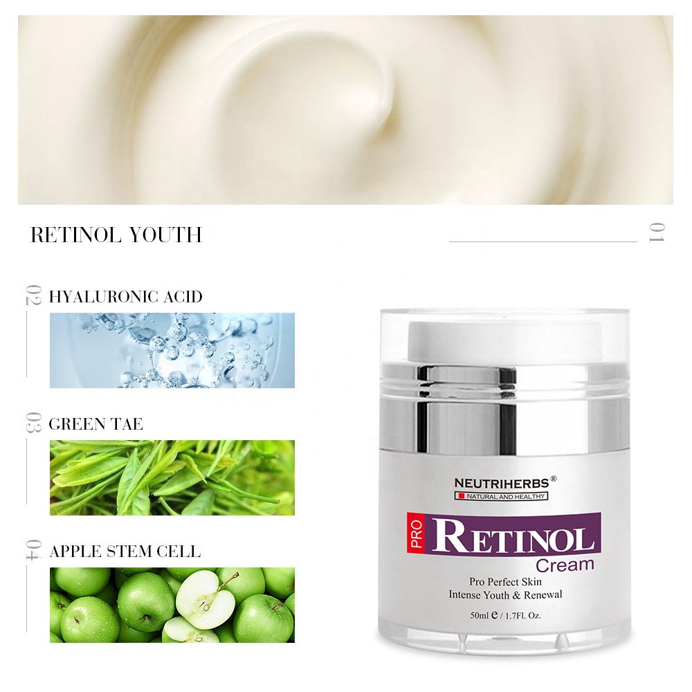 Natural Skincare Cosmetics Vitamin A Anti Aging Moisturizer Private Label Moisturizing Face Retinol Cream