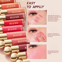 long wear luxury package makeup cosmetic liquid blush makeup vegan cream blush private label