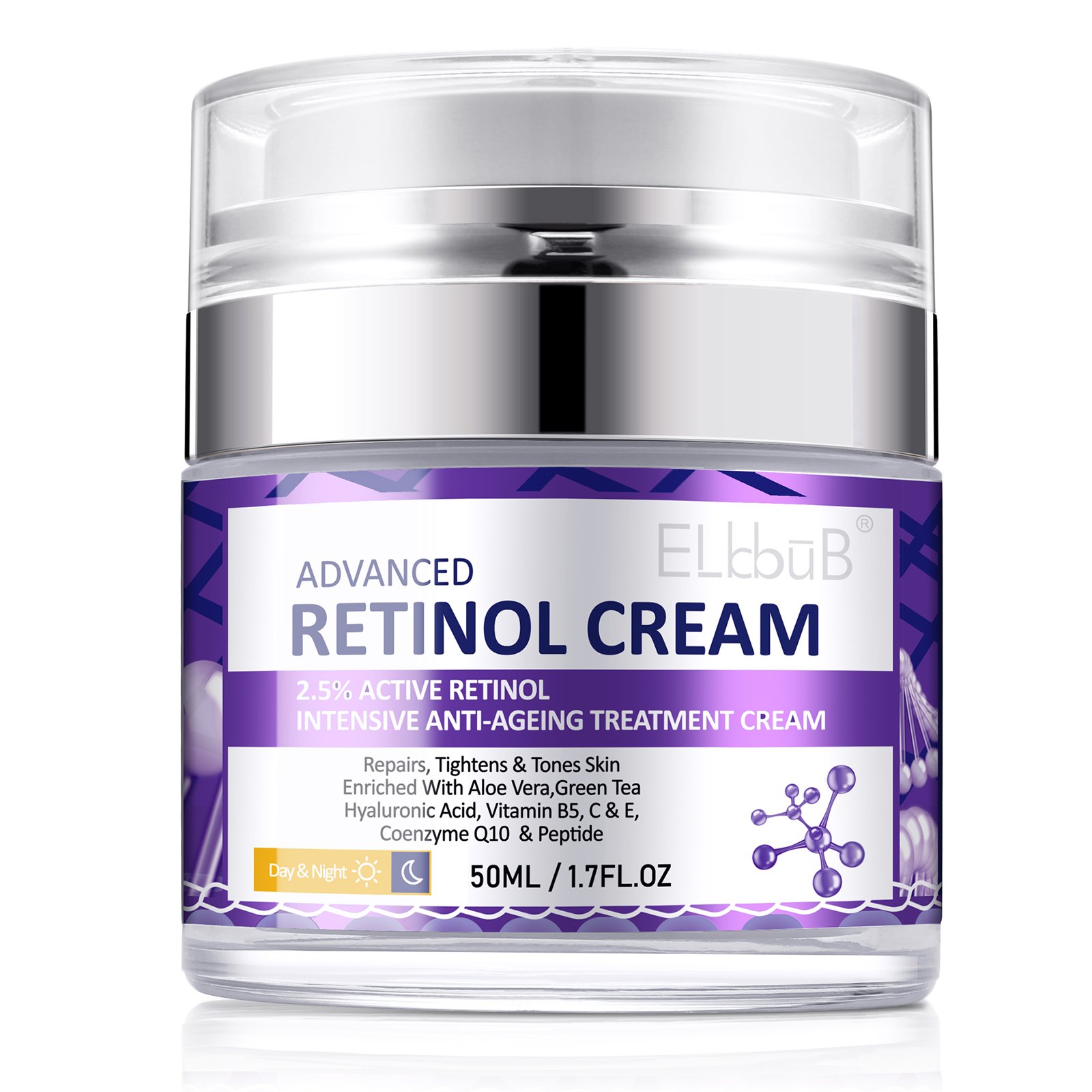 ELbbuB Active Repair Tighten Tone Skin Anti Aging Treatment Moisturizer Retinol Face Cream