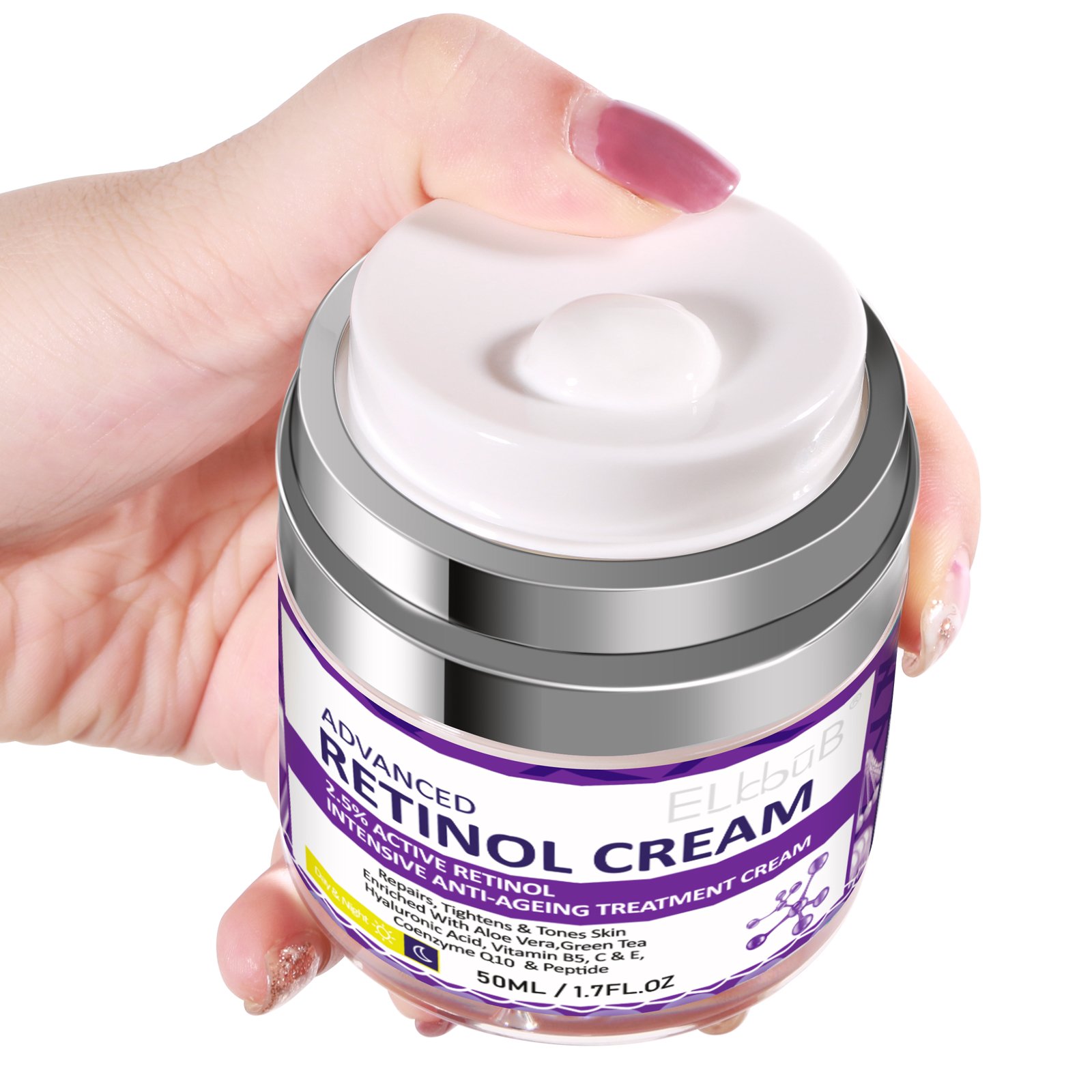 ELbbuB Active Repair Tighten Tone Skin Anti Aging Treatment Moisturizer Retinol Face Cream