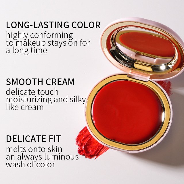 SENKA Custom OEM Vegan Cruelty Free Private Label Makeup Cream Blush Pallet Vegan Unique Single Tint Creamy Blush