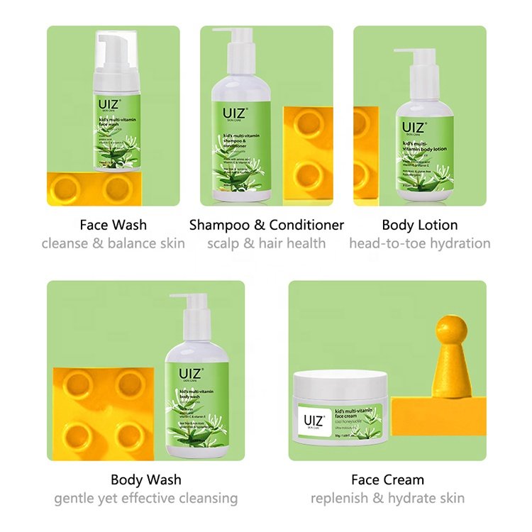 Organic Baby Skin Care Kit Baby Lotion Gentle Refreshing Shampoo & Conditioner Moisturize Face Cream Baby SkinCare Set