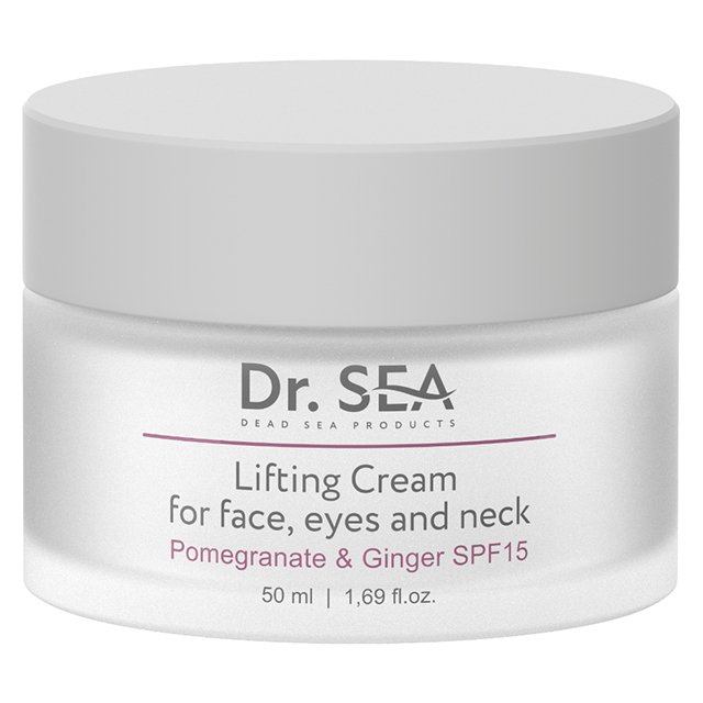 Dr.Sea Cosmetics Lifting Cream SPF15 With Pomegranate and Ginger Face Cream for Face Eyes and Neck