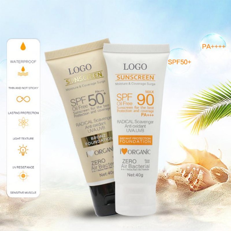 Sunscreen Lotion SPF90 Sun Protection Oil Free Sunblock Cream Natural Sunblock Skin Face Sunscreen